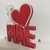 Placa Decorativa Dia das Mães I LOVE MÃE com Coração - GODE FUSION