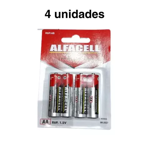 Pilha Alfacell Comum 1.5V – AA - Kit com 12 ou 4 unidades - comprar online