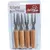 Kit Garfos P/Petiscos 4 Peças - em Aço - Cabo de Madeira - Mlira Shop | Papelaria e Utilidades 
