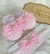 Sapatinho com Tiara Laço de Tule Triplo com Pérolas - Little Dots