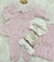 Saída Maternidade com Manta Princesa - Rosa Bebê - Little Dots