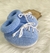 Sapatinho Tricô Cadarço Branco - Azul Lavanda - comprar online