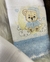 Trio de Fraldas de Boca Quadriculada Premium Renda Urso Cor:Azul Bebê - comprar online