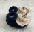 Sapatinho Tricô Leão Penteado - Azul Marinho - comprar online