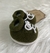 Sapatinho Tricô Cadarço Branco - Verde Musgo - comprar online