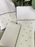 Kit 3 Peças Fralda Quadriculada Premium Bordado Barrado Poá
