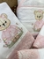 Kit 4 Peças Fralda Quadriculada Premium Renda Rosa Bebê – Ursa de Laço - loja online
