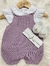 Jardineira Curta Clássica Feminina - Lavanda - Little Dots