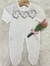 Macacão Coração Pipoca - Off-White e Rosê