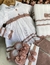 Saída Maternidade com Manta Carla - Off-White com Rosê na internet