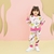 Conjunto Longo infantil menina branco e rosa - comprar online