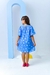 Vestido infantil azul papagaio - loja online