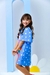 Vestido infantil azul papagaio na internet