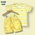 Imagem do Conjunto Listrado amarelo bebê infantil menino