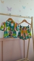 Conjunto Infantil menina verde e rosa na internet