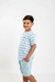 T-shirt listrada azul bebe infantil menino - Li e Vi Kids