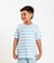 T-shirt listrada azul bebe infantil menino - comprar online