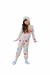 Conjunto Longo infantil menina branco flor - comprar online