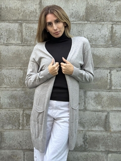 Saco largo Paula abierto c/bolsillos y tajo - comprar online