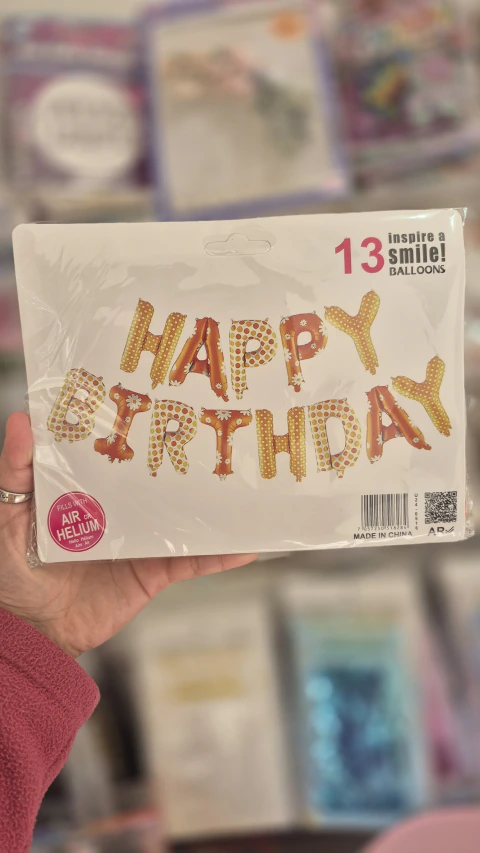 Globo frase "HAPPY BIRTHDAY" Margarita