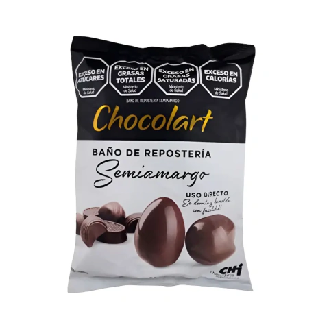 Chocolart - baño de repostería semiamargo x 500g - comprar online