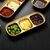 Recipiente Triple de Aderezos Dorado - shopme