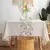Imagem do Toalha de mesa floral de algodão com margaridas