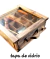 Caja de Te "Gales" 12 compartimientos, tapa de vidrio con semillas reales. - tienda online