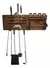 Kit Parrillero Juego Asado Organizador Madera Set Accesorios en internet