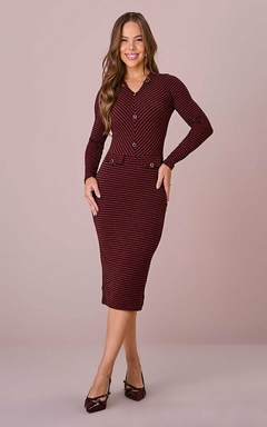 Vestido Midi na Malha Anarruga Justo Solange - comprar online