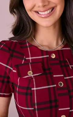 Vestido Midi Alfaiataria com Elastano Estruturado Selma na internet