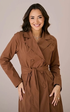 Trench Coat Midi Poliéster na internet
