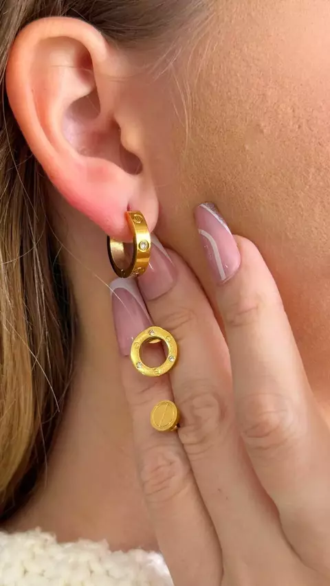 KIT BRINCO TRIO ARGOLA ELEGANCE EM AÇO INOX - comprar online