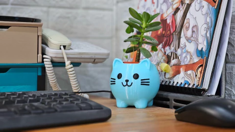 Maceta de gato decorativa y original