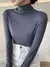 Blusa Gola Alta Manga Longa - T-shirt Feminina - Elegante Casual Trabalho - loja online