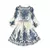 Outono nova moda feminina com decote em v manga comprida vestido estampado boêmio - loja online