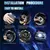 Lâmpadas de feixe alto-baixo 12v turbo lâmpada estendida condução noturna para mitsubishi lancer 2008-2017 2009 2010 2011 2012 2013 2014 2015 - Mag wn