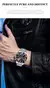 Guanqin-Green Water Ghost Series Quartz Watch for Men, 316L Precision Steel Calendar, Multifuncional Waterproof Watch