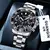 Guanqin-Green Water Ghost Series Quartz Watch for Men, 316L Precision Steel Calendar, Multifuncional Waterproof Watch na internet