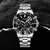 Guanqin-Green Water Ghost Series Quartz Watch for Men, 316L Precision Steel Calendar, Multifuncional Waterproof Watch