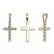Topgrillz venda quente moissanite cruz pingente 3mm 4mm 925 prata esterlina pingente d cor moissanite pingente passar teste de diamante - loja online