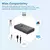 Eppfun-Bluetooth 5.3 LE Receptor Transmissor de Áudio, LC3 Baixa Latência para PC, Mac, Telefone, PS5, 30m Distância de Transmissão, Smart TV