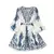 Outono nova moda feminina com decote em v manga comprida vestido estampado boêmio na internet