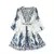 Imagem do Outono nova moda feminina com decote em v manga comprida vestido estampado boêmio