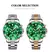 Guanqin-Green Water Ghost Series Quartz Watch for Men, 316L Precision Steel Calendar, Multifuncional Waterproof Watch - loja online