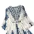 Outono nova moda feminina com decote em v manga comprida vestido estampado boêmio - loja online