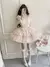Lolita feminina JSK Dress, Princess Strap Dress, Harajuku, Vintage, Elegante, Renda, Malha, Kawaii, Japonês, Doces, Roupas - Mag wn