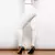 Shascullfites Melody X Cross Leggings de couro branco cônico Bum Scrunch Leggings Push Up Leggings - Mag wn