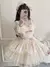 Lolita feminina JSK Dress, Princess Strap Dress, Harajuku, Vintage, Elegante, Renda, Malha, Kawaii, Japonês, Doces, Roupas