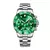 Guanqin-Green Water Ghost Series Quartz Watch for Men, 316L Precision Steel Calendar, Multifuncional Waterproof Watch